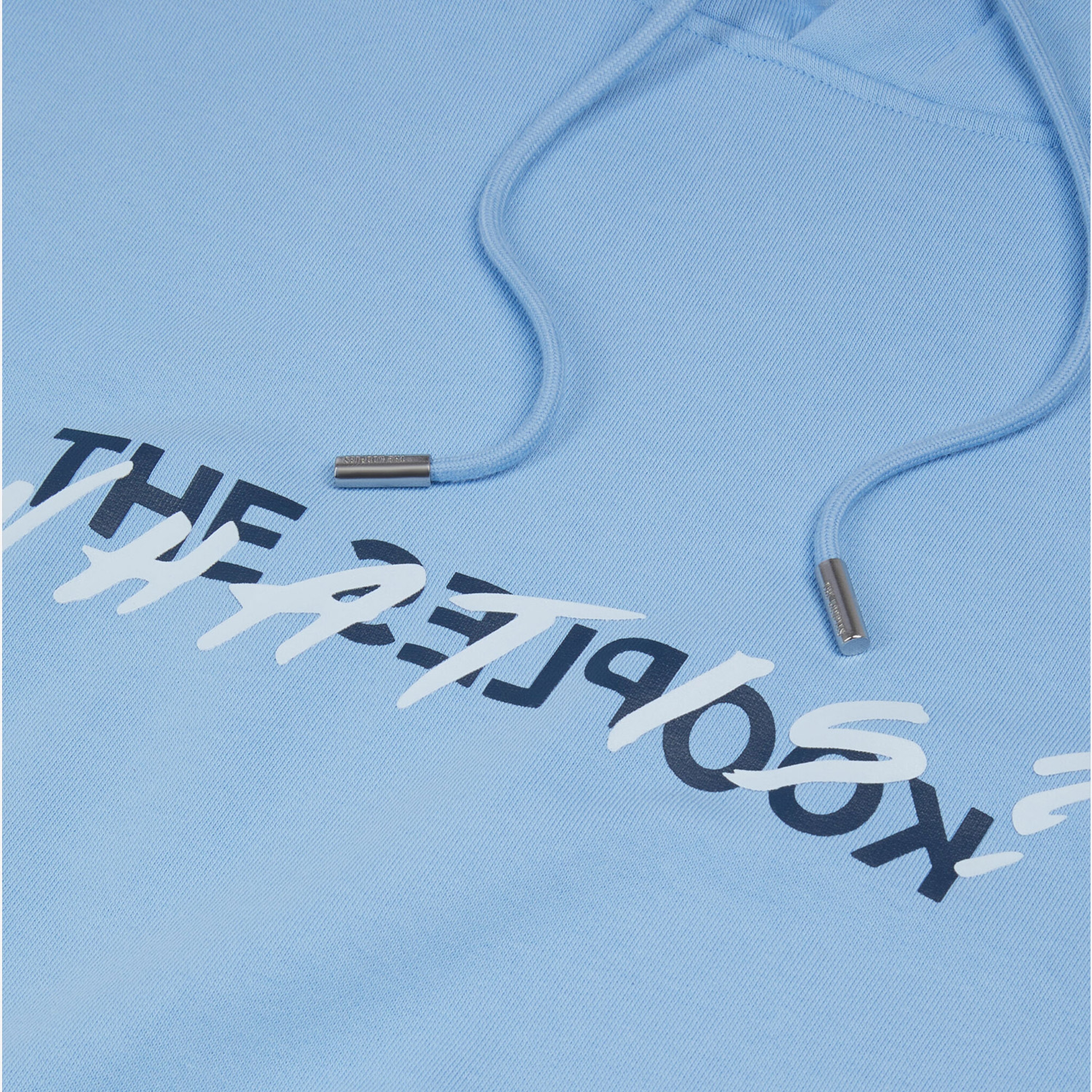 ERKEK BASKILI KAPÜŞONLU MAVİ SWEATSHIRT