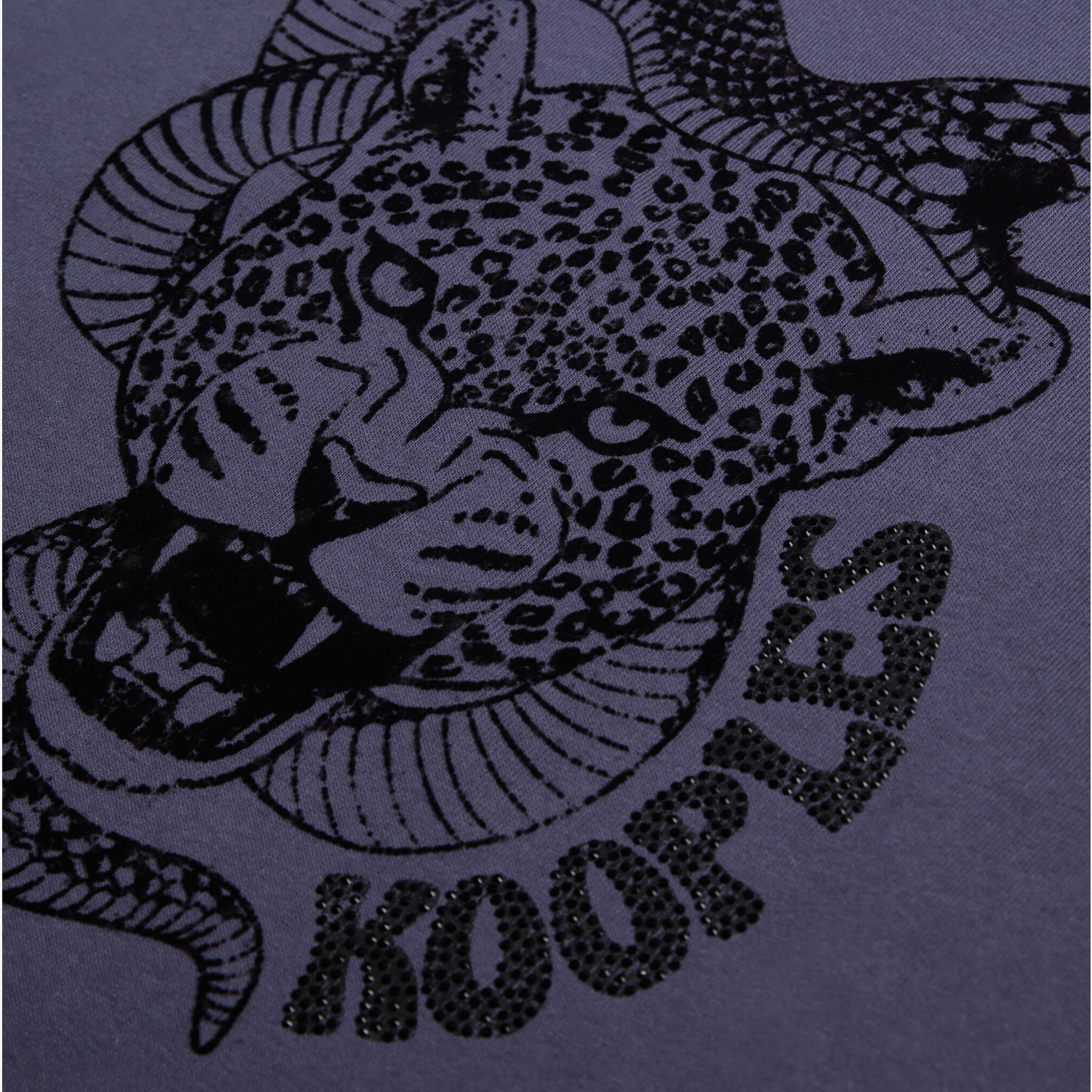 KADIN BASKILI BİSİKLET YAKA MOR T-SHIRT