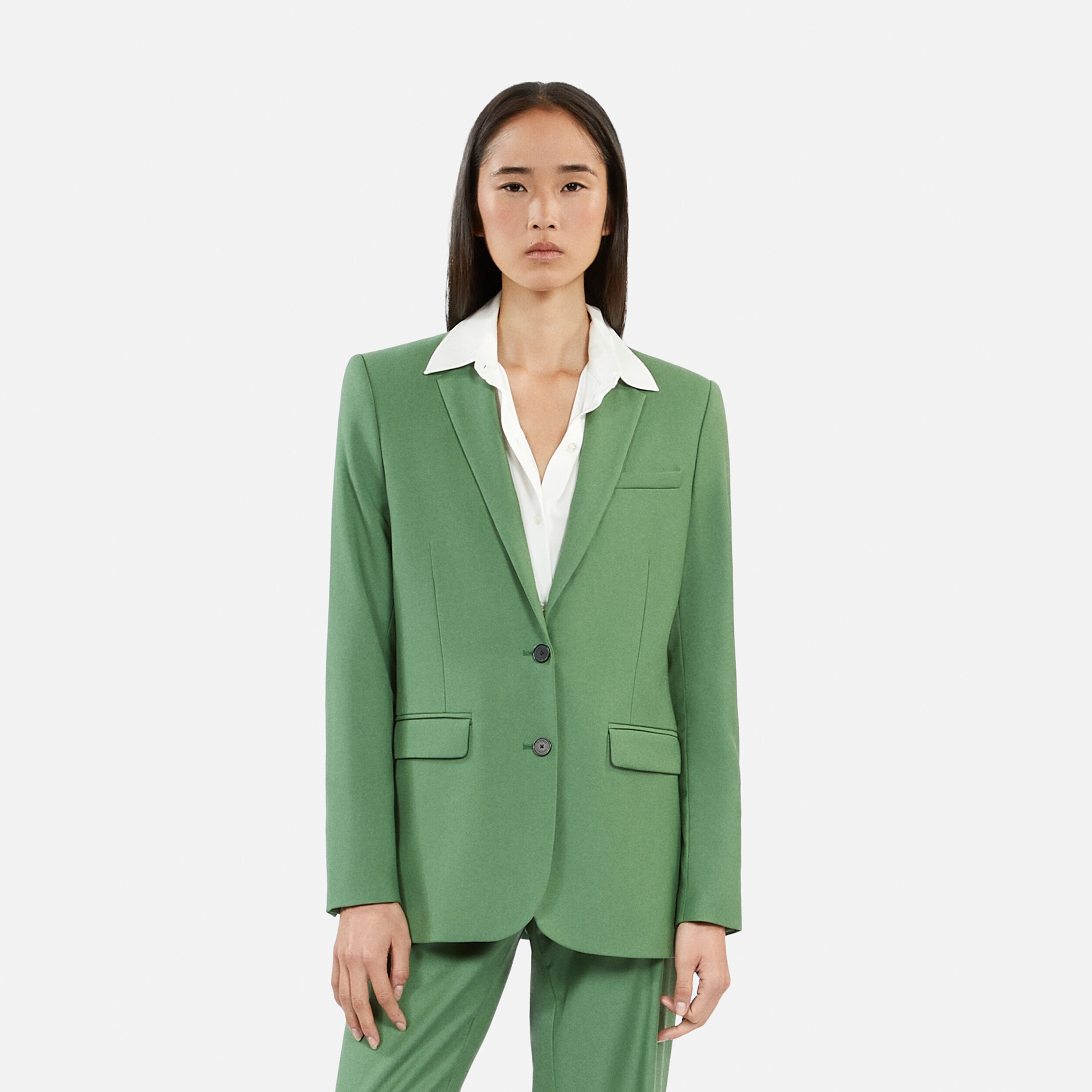 KADIN STRAIGHT FIT YEŞİL BLAZER CEKET