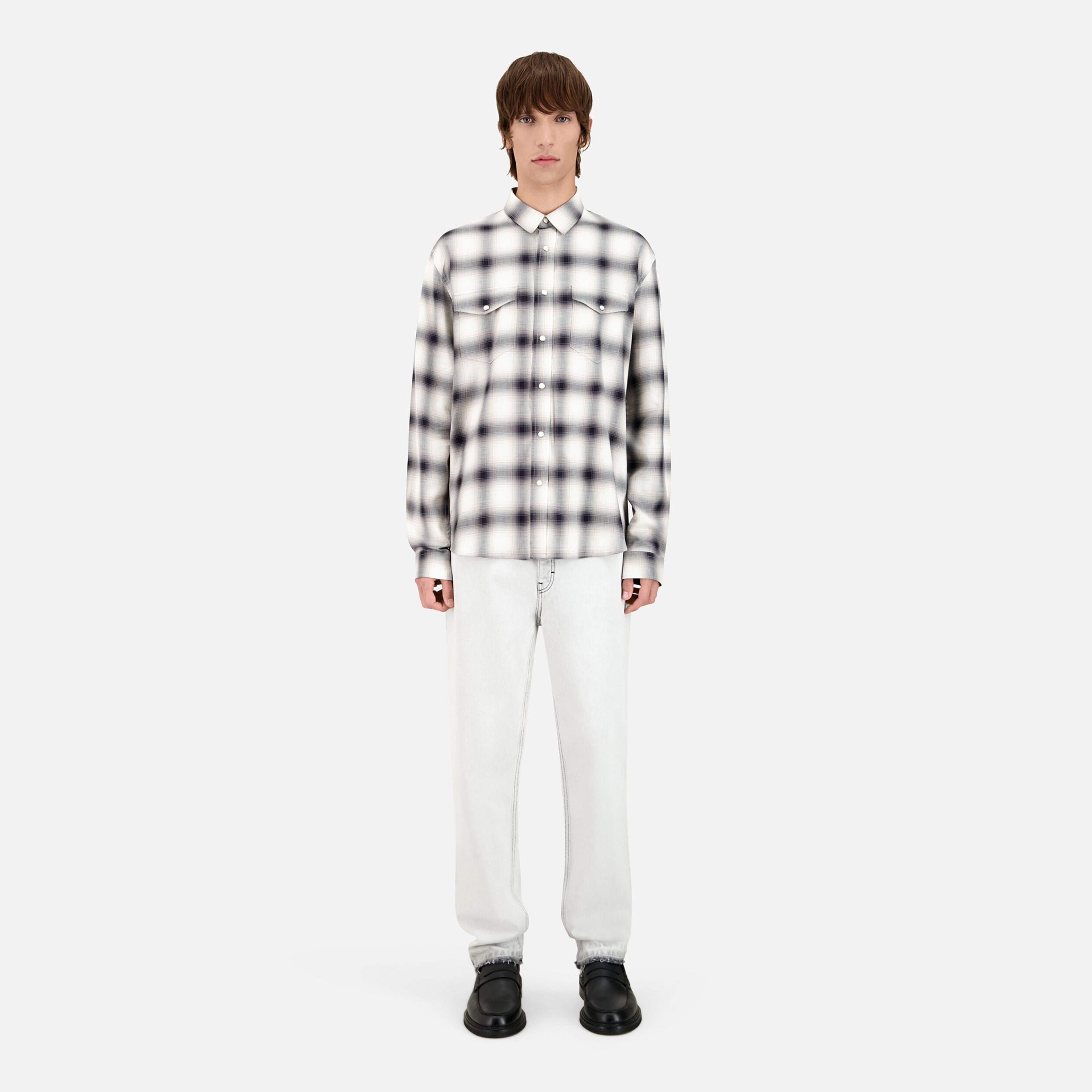 ERKEK EKOSE LACİVERT GÖMLEK