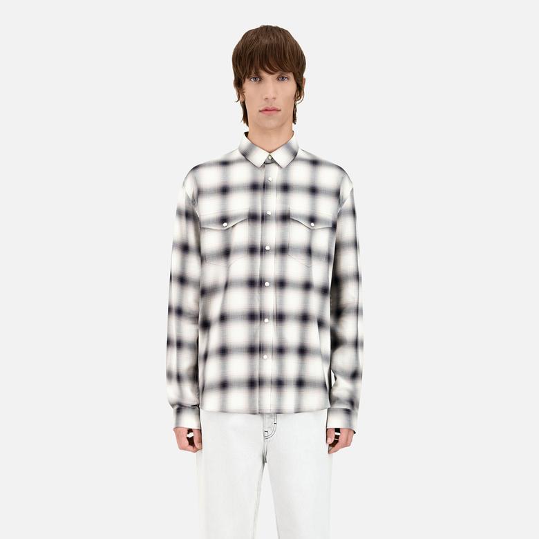 ERKEK EKOSE LACİVERT GÖMLEK