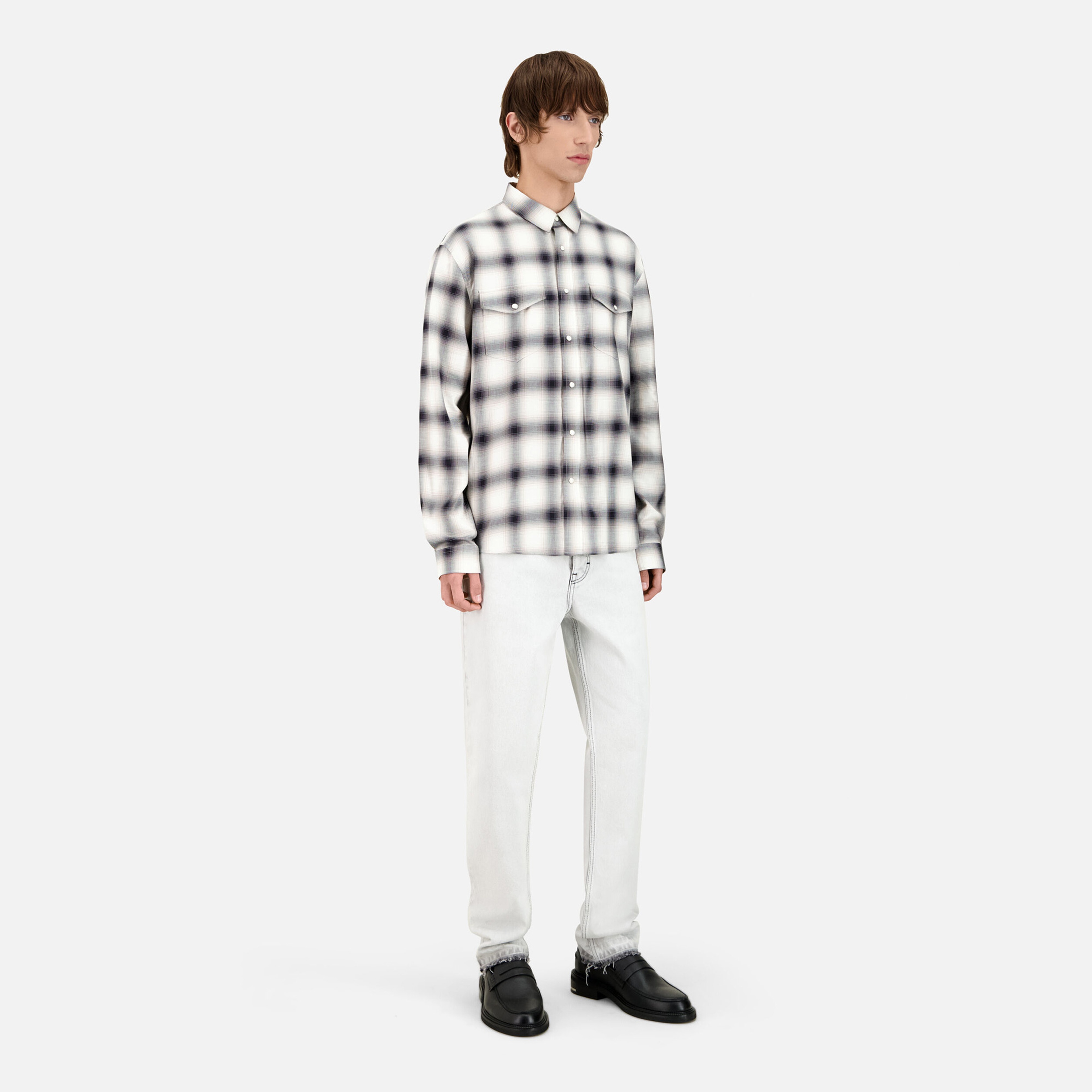 ERKEK EKOSE LACİVERT GÖMLEK