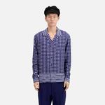 ERKEK DESENLİ  LACİVERT GÖMLEK