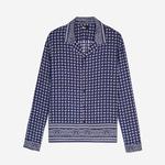 ERKEK DESENLİ  LACİVERT GÖMLEK