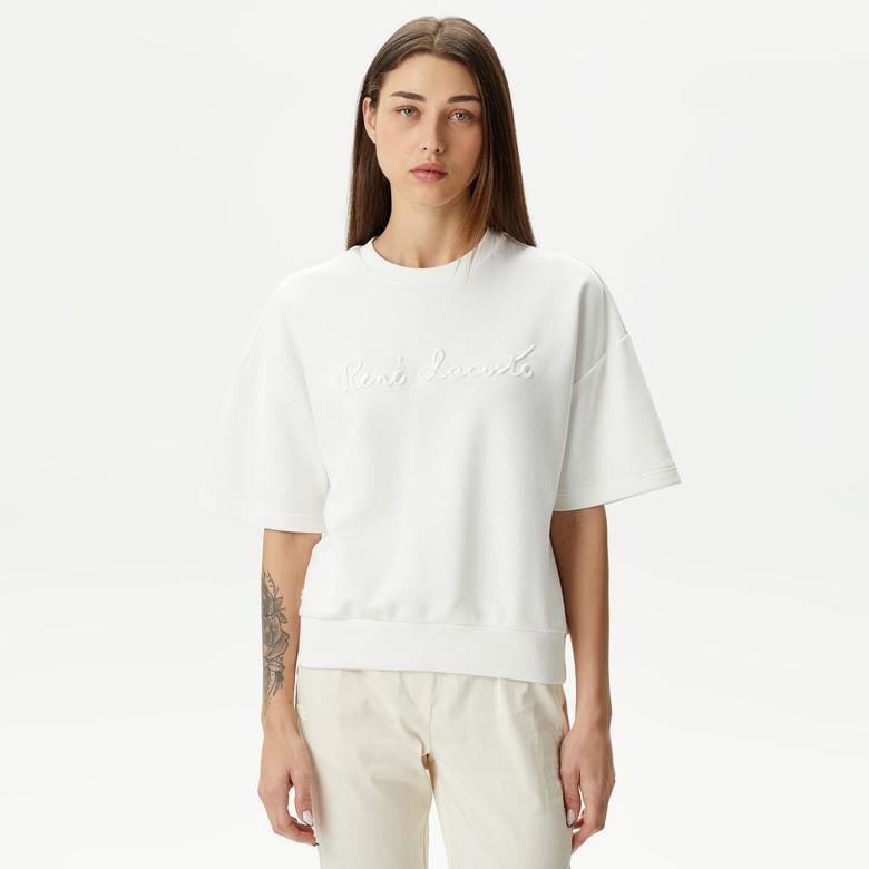 Lacoste Kadın Beyaz Sweatshirt