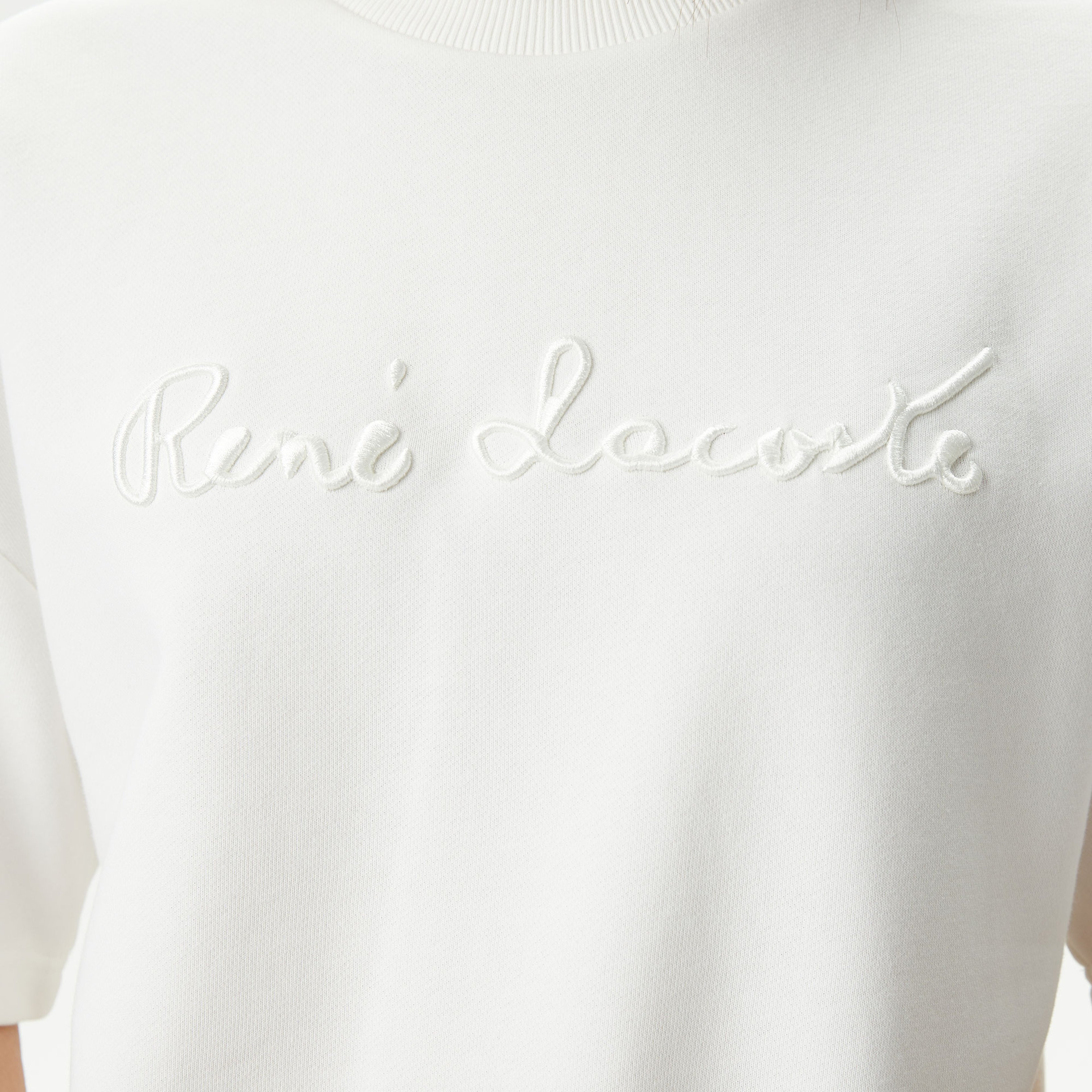 Lacoste Loose Fit Kadın Beyaz T-Shirt