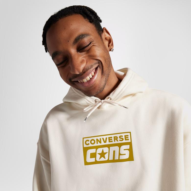 Converse Cons Erkek Krem Hoodie