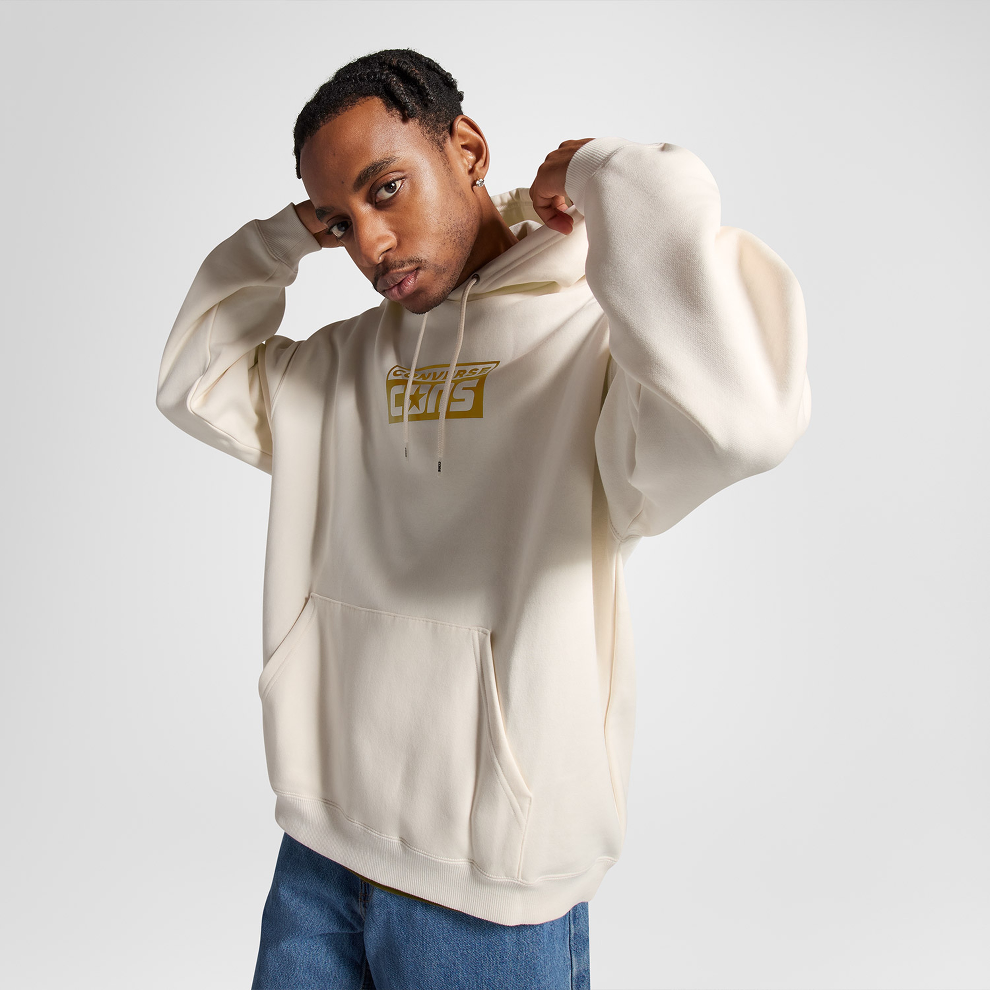 Converse Cons Erkek Krem Hoodie