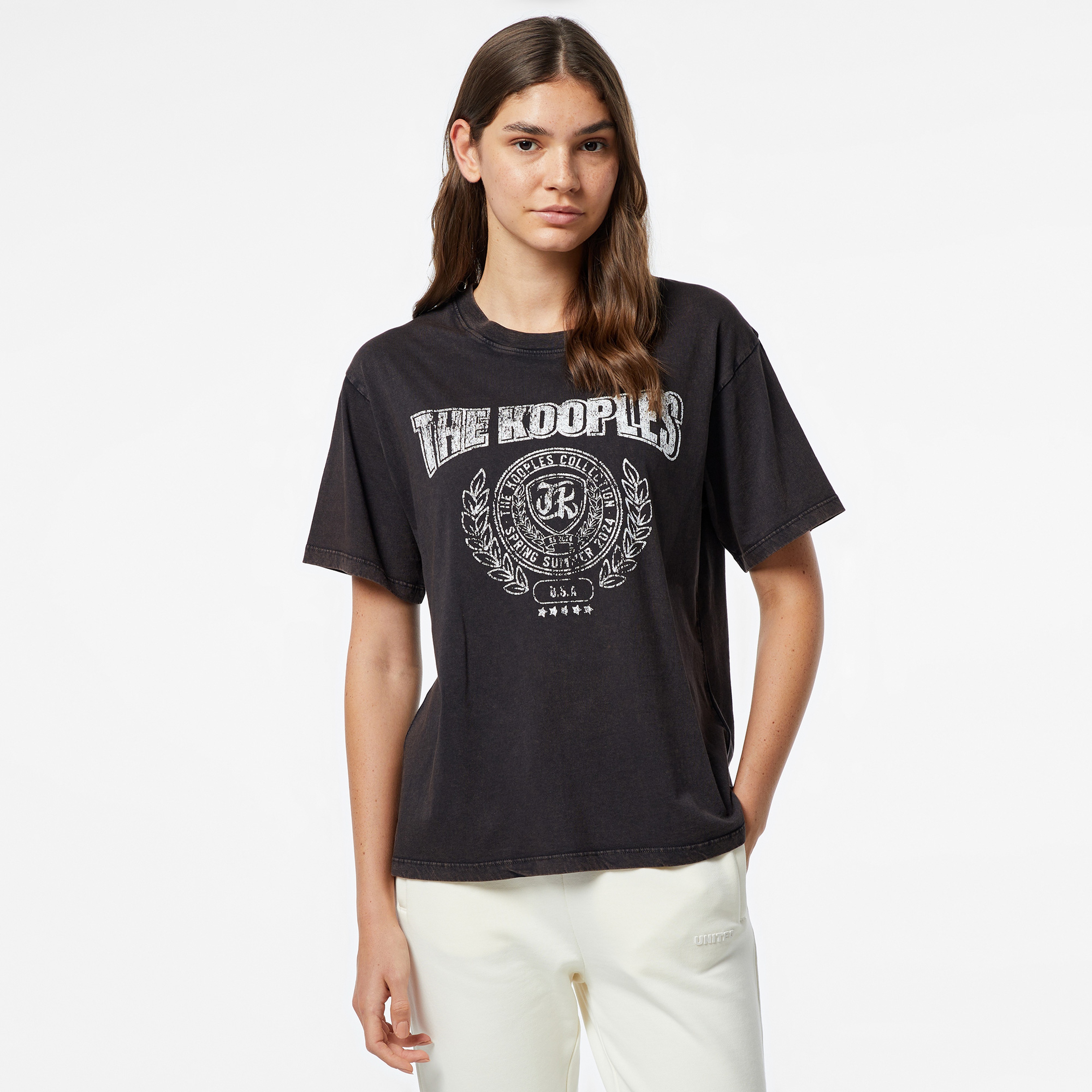 The Kooples Classic Kadın Krem T-Shirt