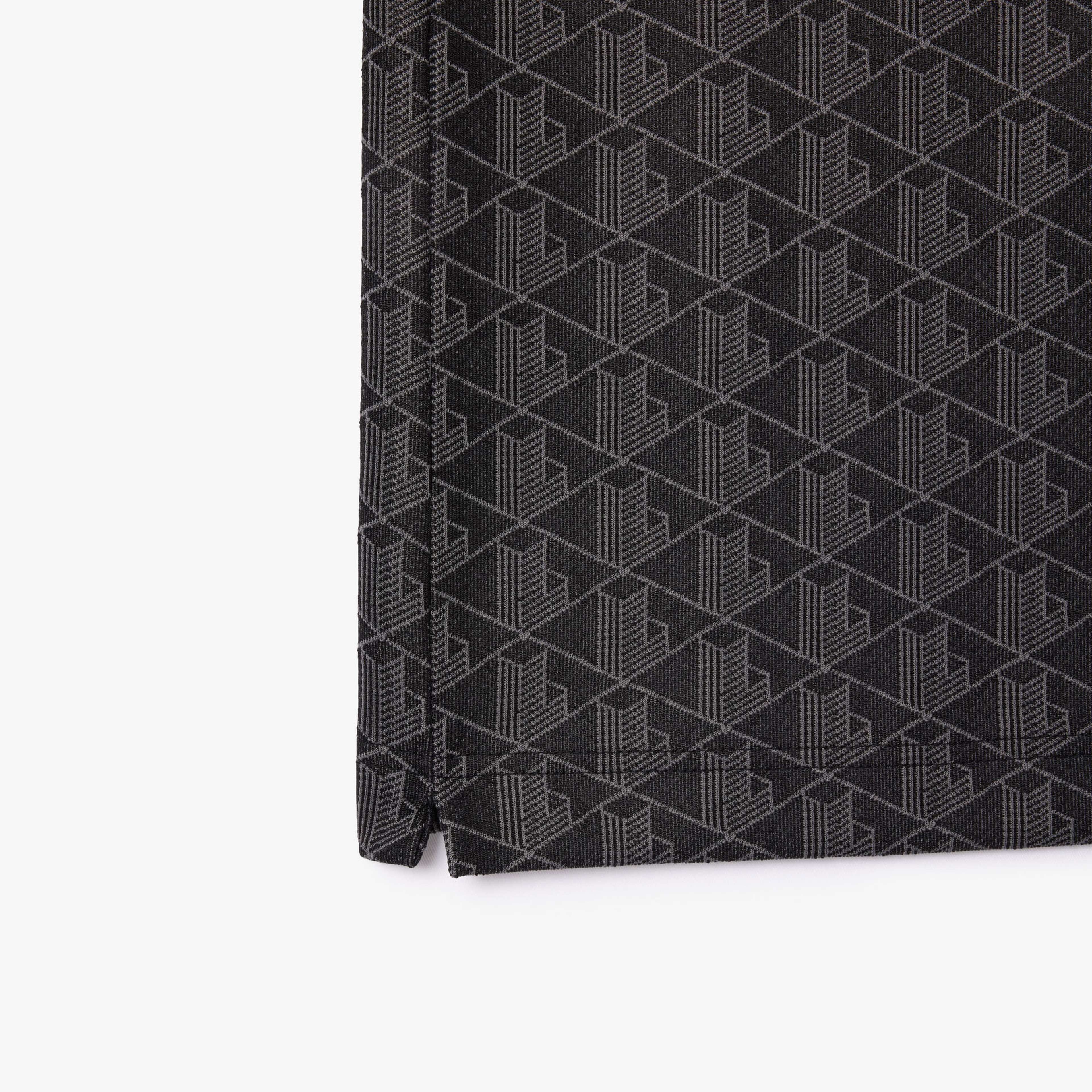 Erkek Classic Fit Monogram Siyah Polo