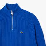 Erkek Classic Fit Yarım Fermuarlı Lacivert Kazak