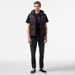 Erkek Kapüşonlu Siyah Şişme Yelek