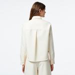 Kadın Oversize Fit Krem Gömlek