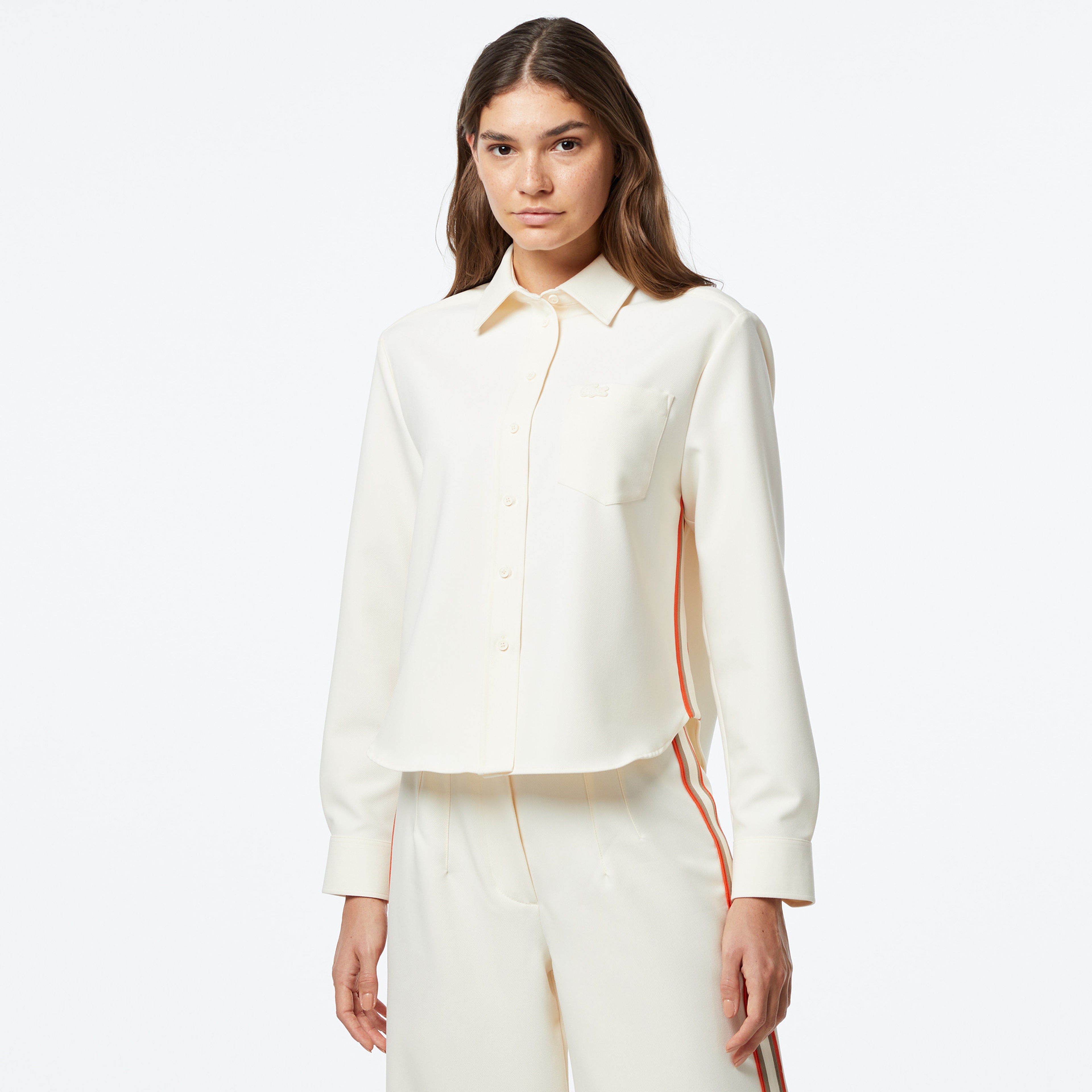 Kadın Oversize Fit Krem Gömlek