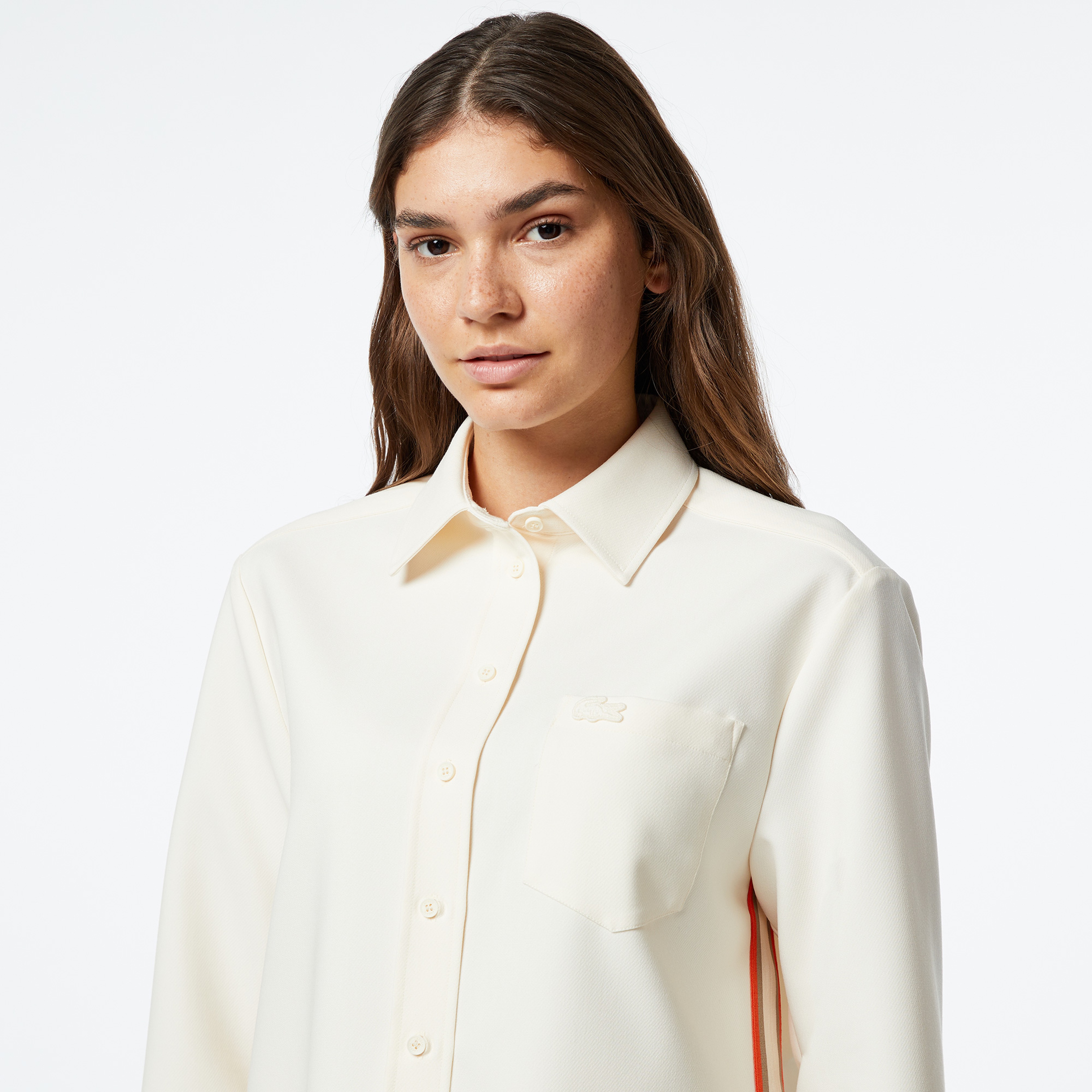 Kadın Oversize Fit Krem Gömlek