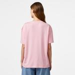 Kadın Relaxed Fit Bisiklet Yaka Pembe T-Shirt