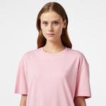 Kadın Relaxed Fit Bisiklet Yaka Pembe T-Shirt