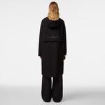 Kadın Relaxed Fit Kapüşonlu Siyah Yağmurluk