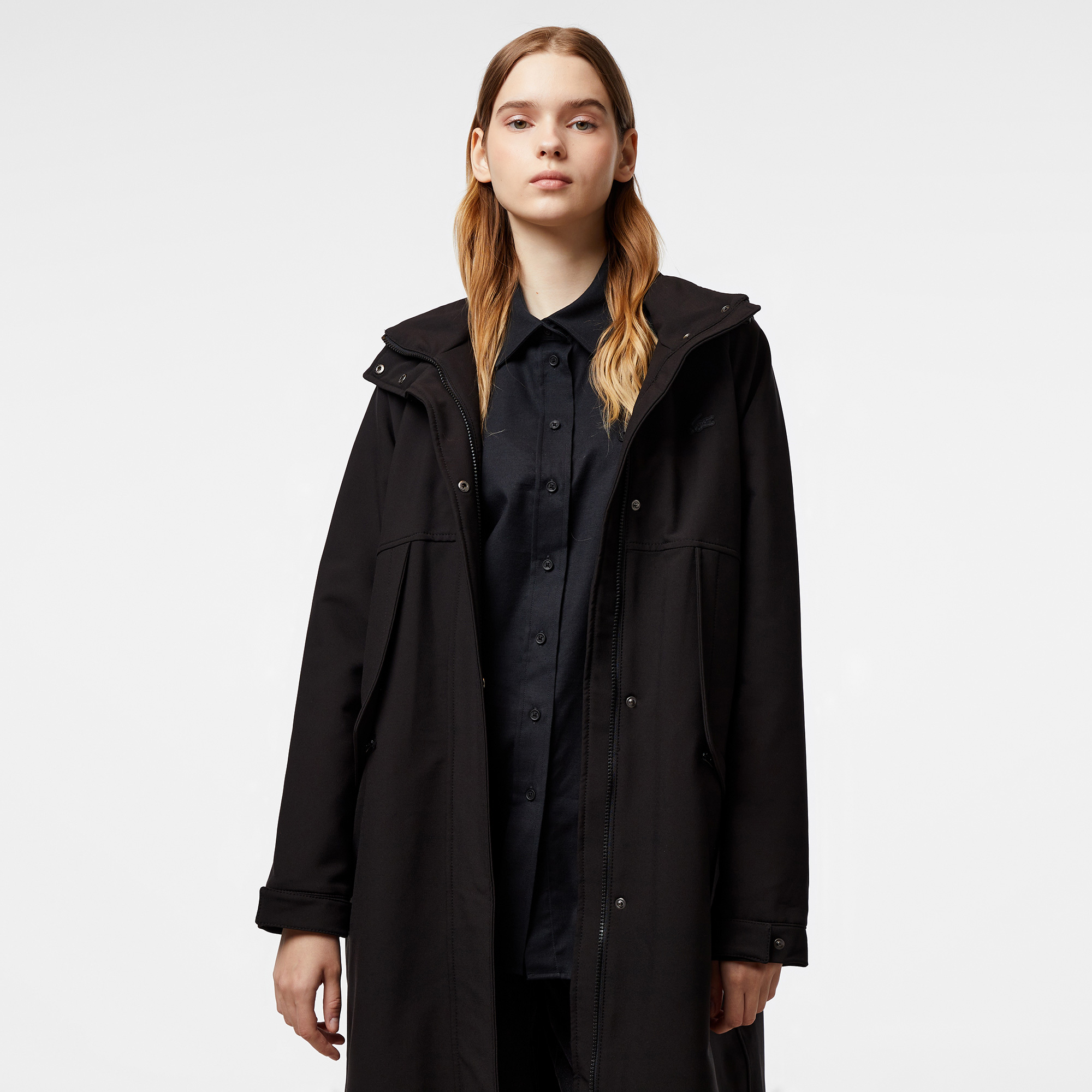 Kadın Relaxed Fit Kapüşonlu Siyah Yağmurluk36BF2508| Occasion