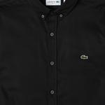Erkek Slim Fit Düğmeli Yaka Siyah Gömlek