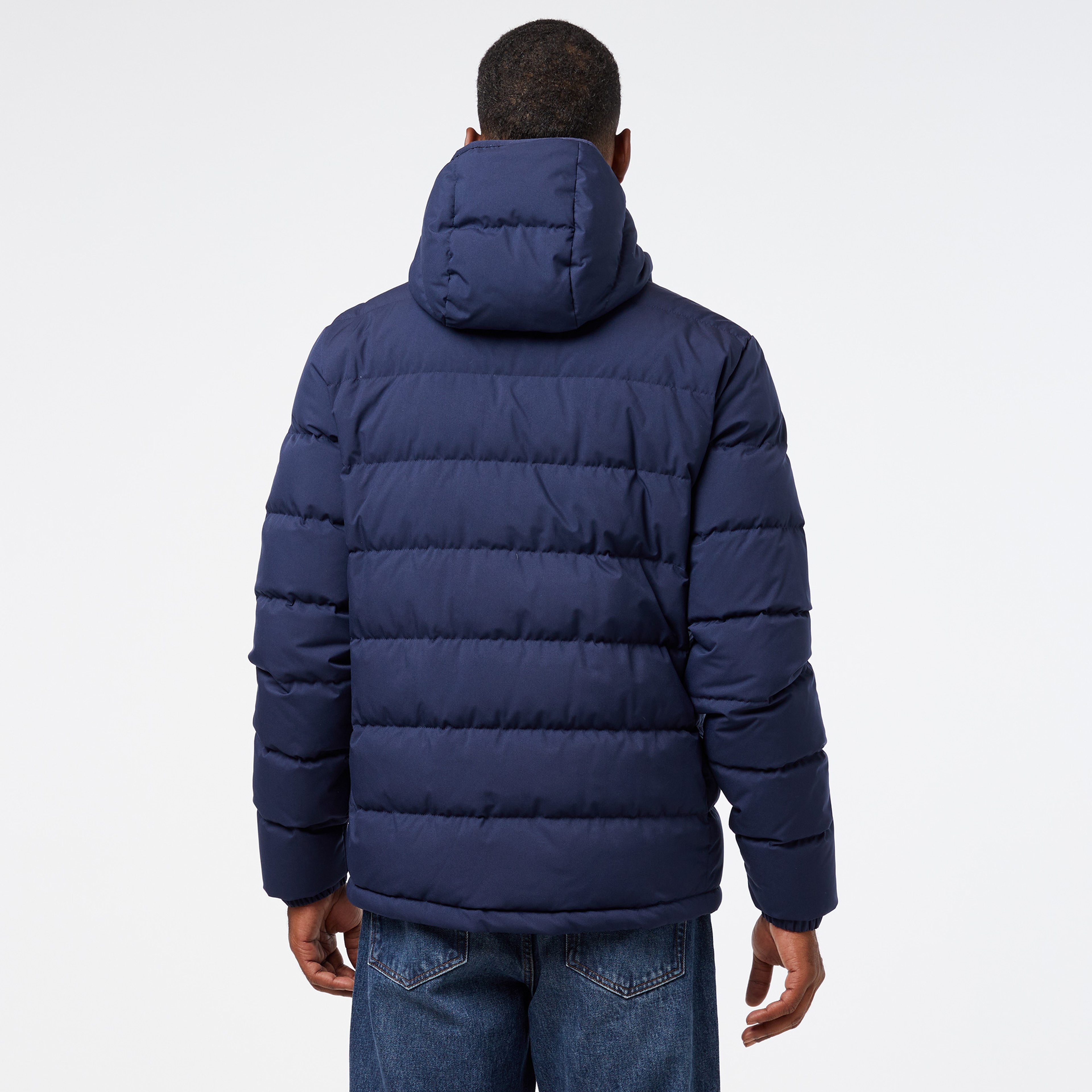 Erkek Regular Fit Kapüşonlu Lacivert Şişme Mont