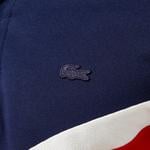 Erkek Classic Fit Uzun Kollu Renk Bloklu Bordo Polo