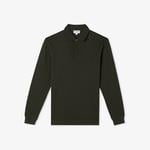 Erkek Regular Fit Uzun Kollu Haki Paris Polo