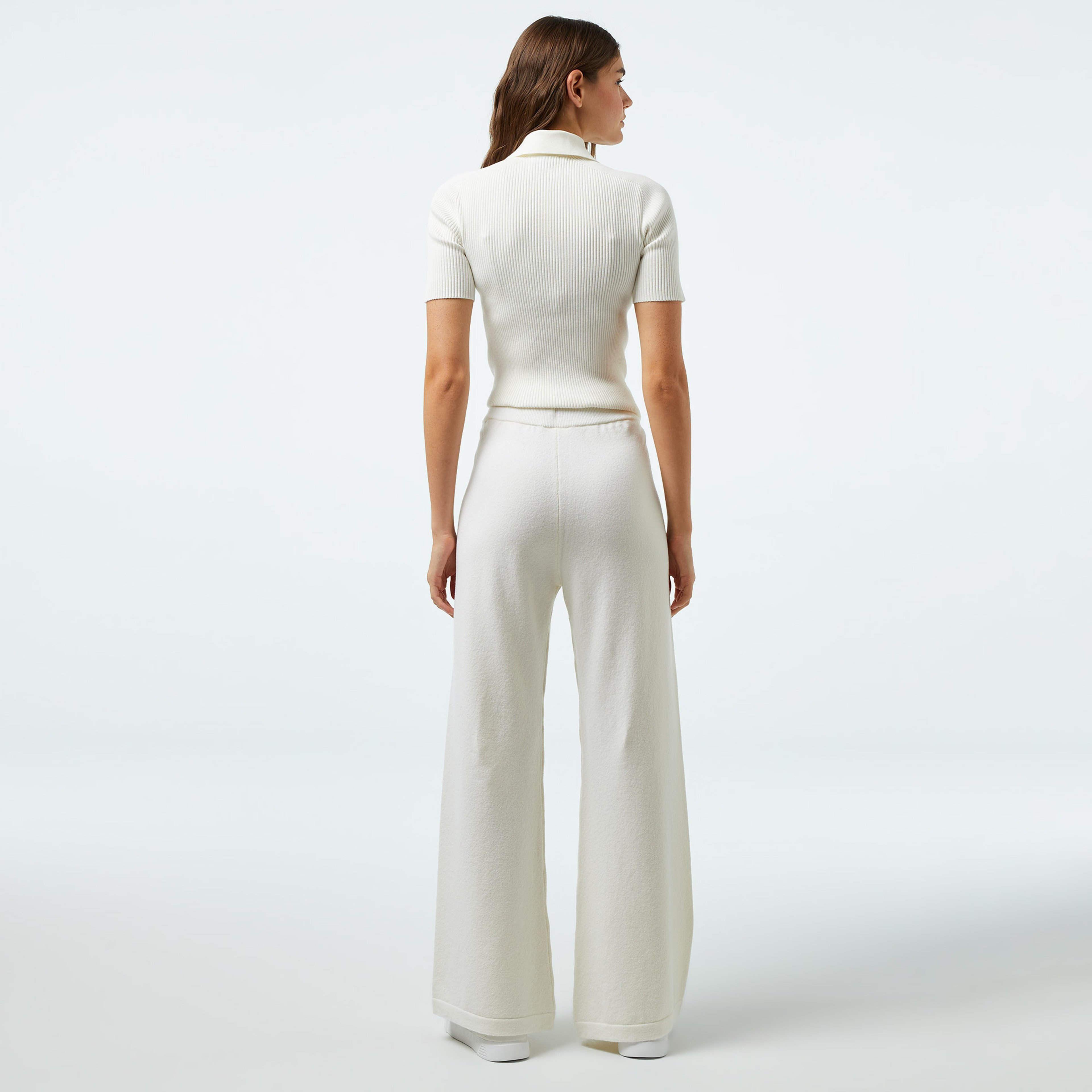 Kadın Relaxed Fit Beyaz Pantolon