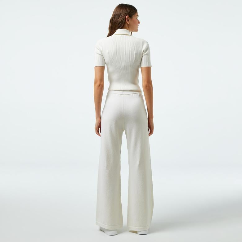 Kadın Relaxed Fit Beyaz Pantolon