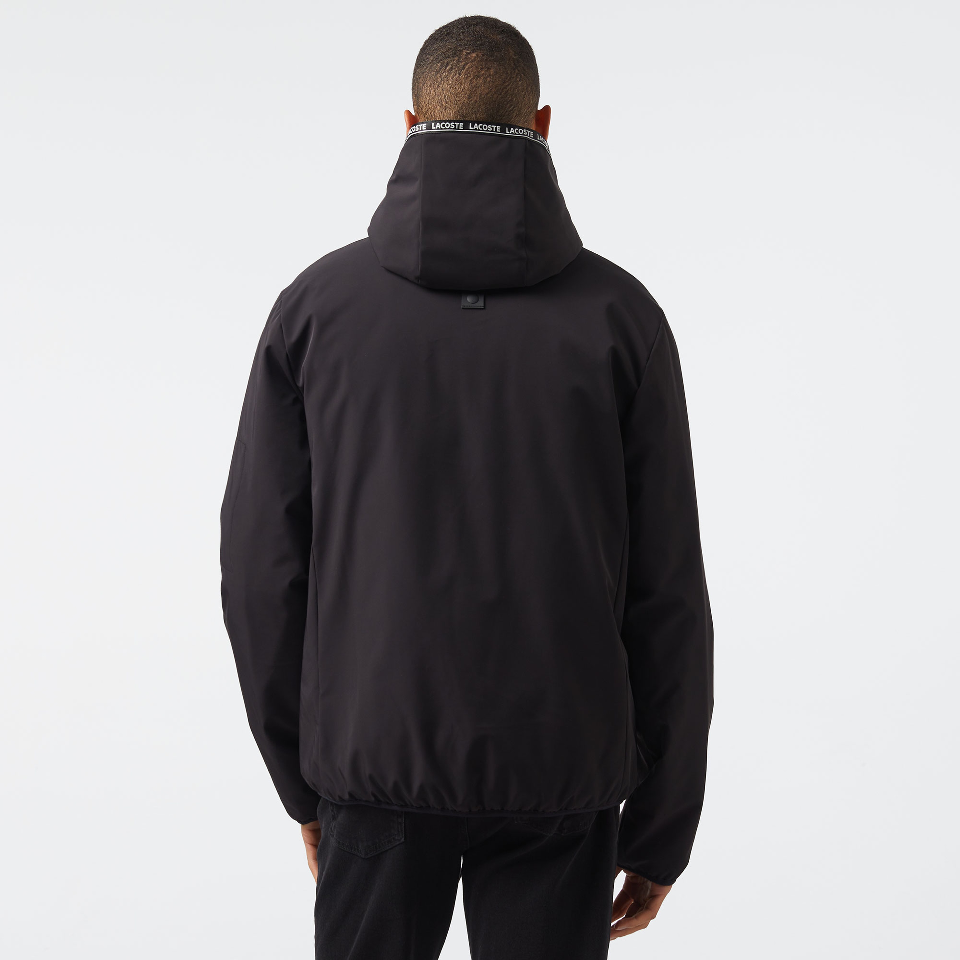 Erkek Regular Fit Kapüşonlu Siyah Mont