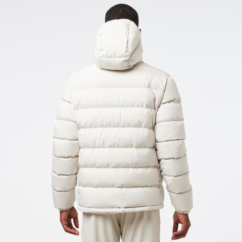 Erkek Regular Fit Kapüşonlu Beyaz Şişme Mont