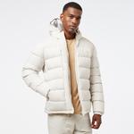 Erkek Regular Fit Kapüşonlu Beyaz Şişme Mont