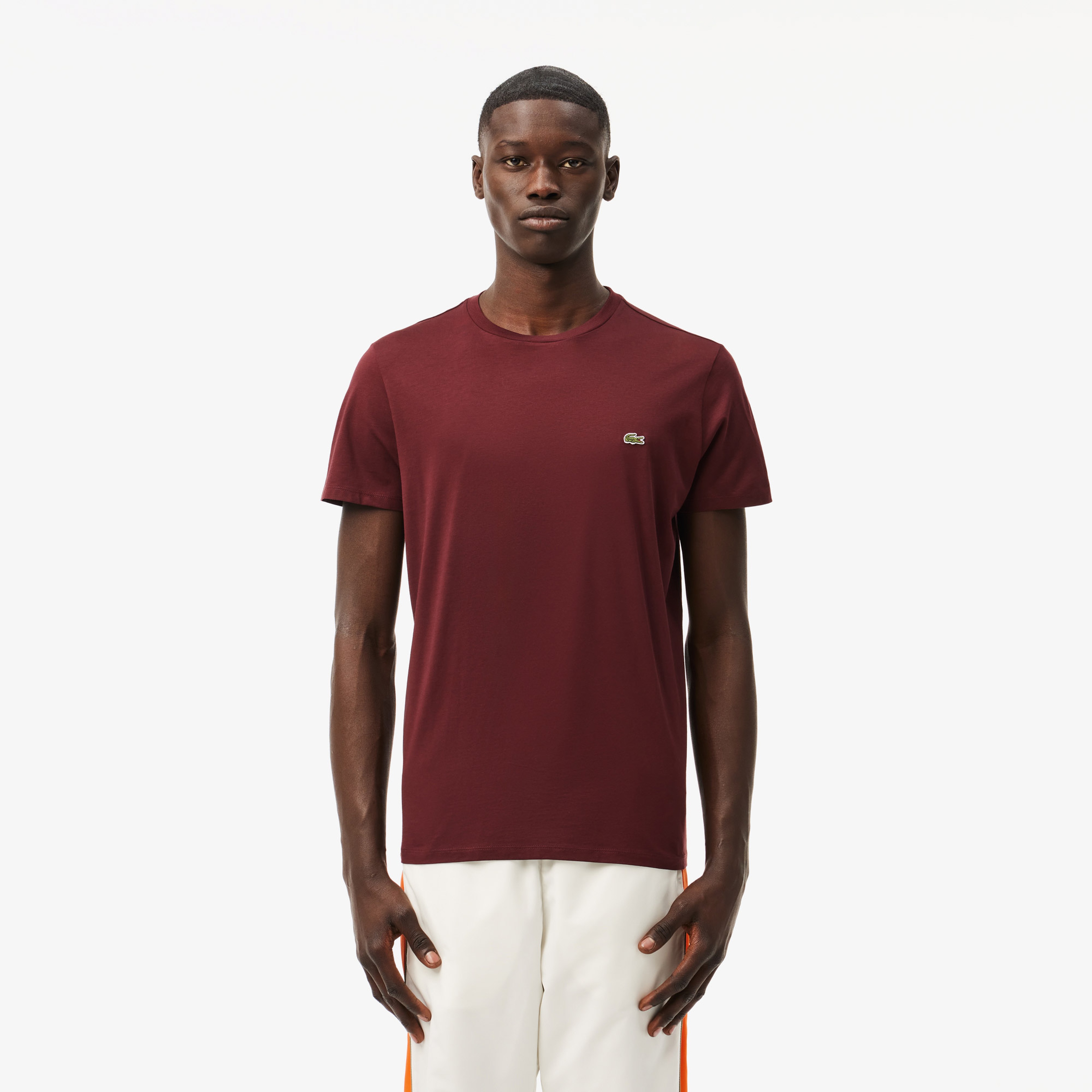 Erkek Regular Fit Bisiklet Yaka Bordo T-Shirt