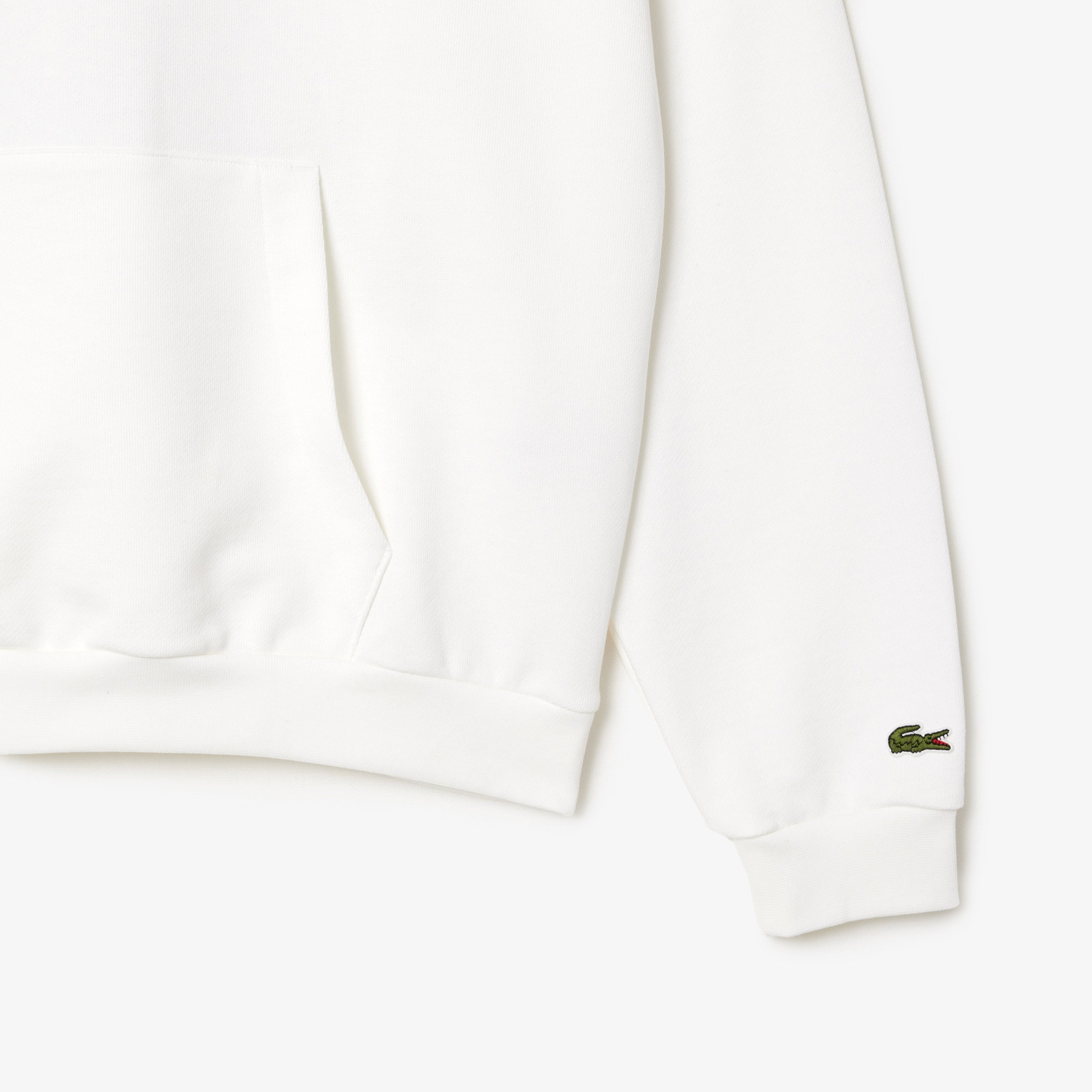 Erkek Loose Fit Kapüşonlu Baskılı Beyaz Sweatshirt