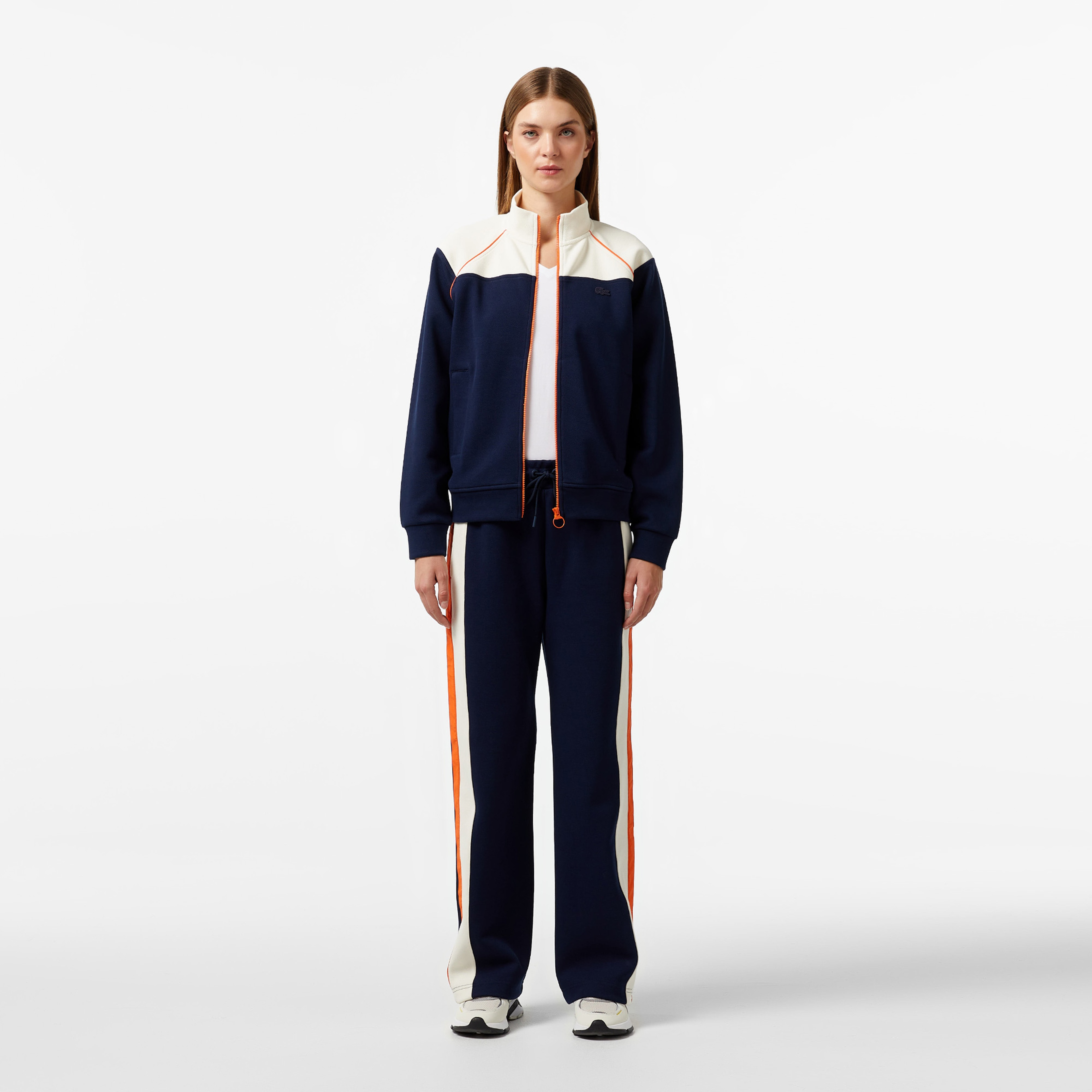 Kadın Relaxed Fit Dik Yaka Lacivert Sweatshirt