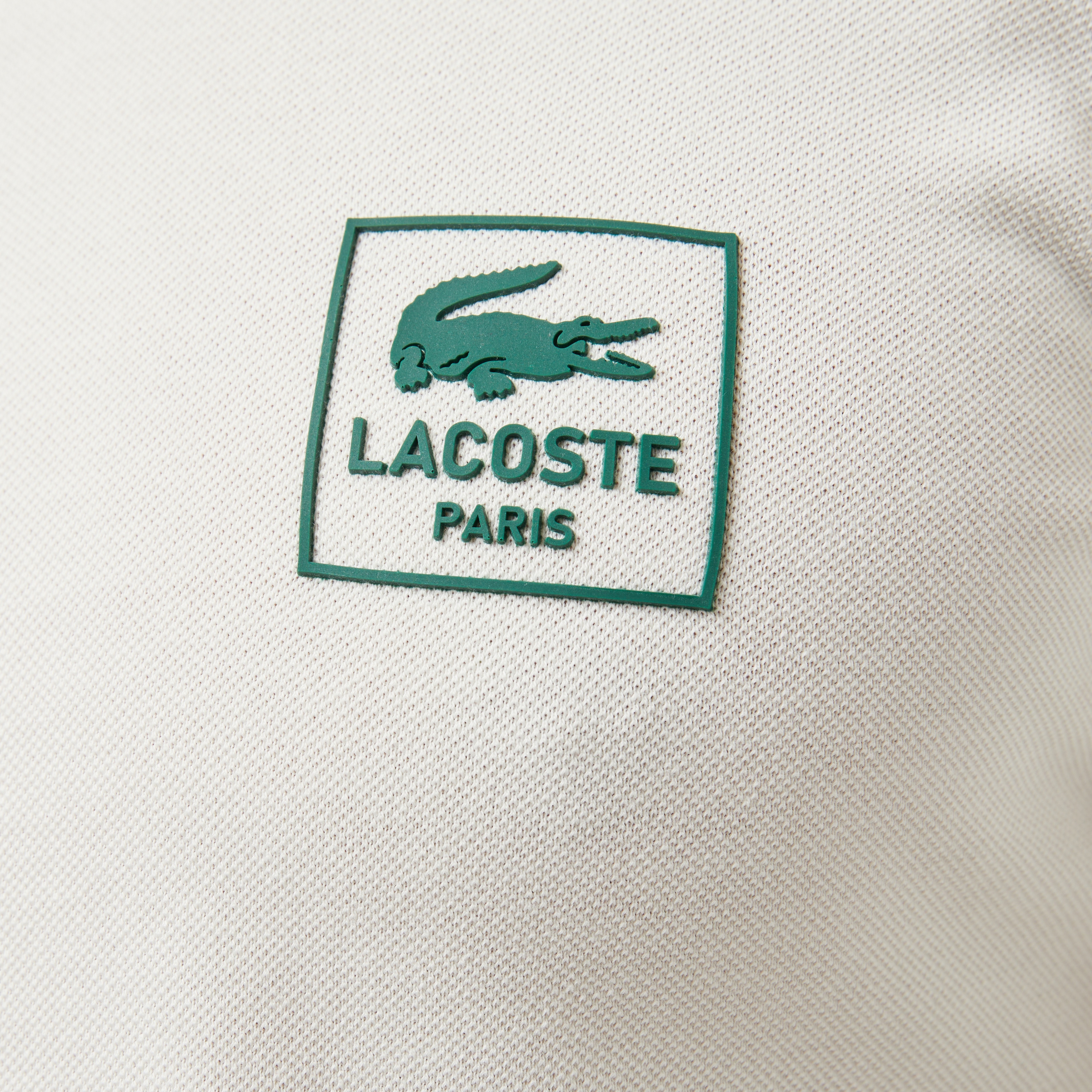 Erkek Regular Fit Uzun Kollu Yarım Fermuarlı Beyaz Polo