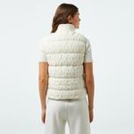 Kadın Regular Fit Dik Yaka Kapitone Çift Taraflı Beyaz Yelek