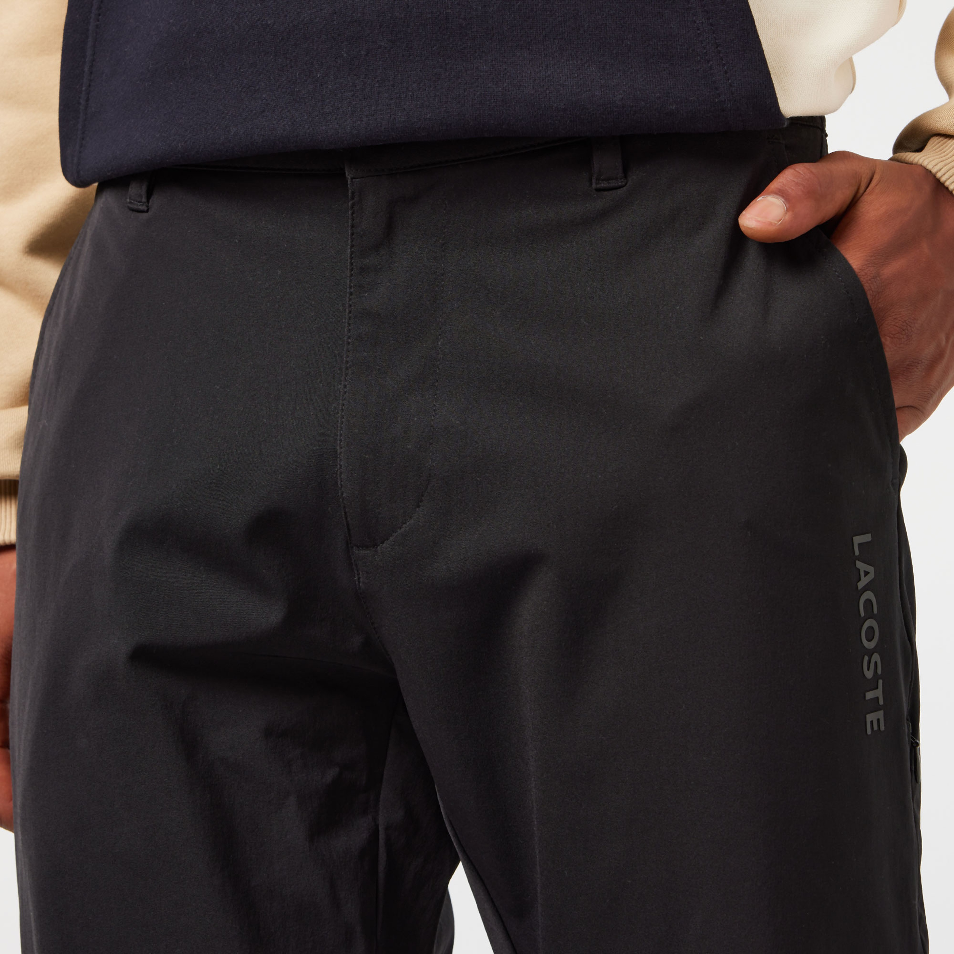 Erkek Straight Fit Chino Siyah Pantolon