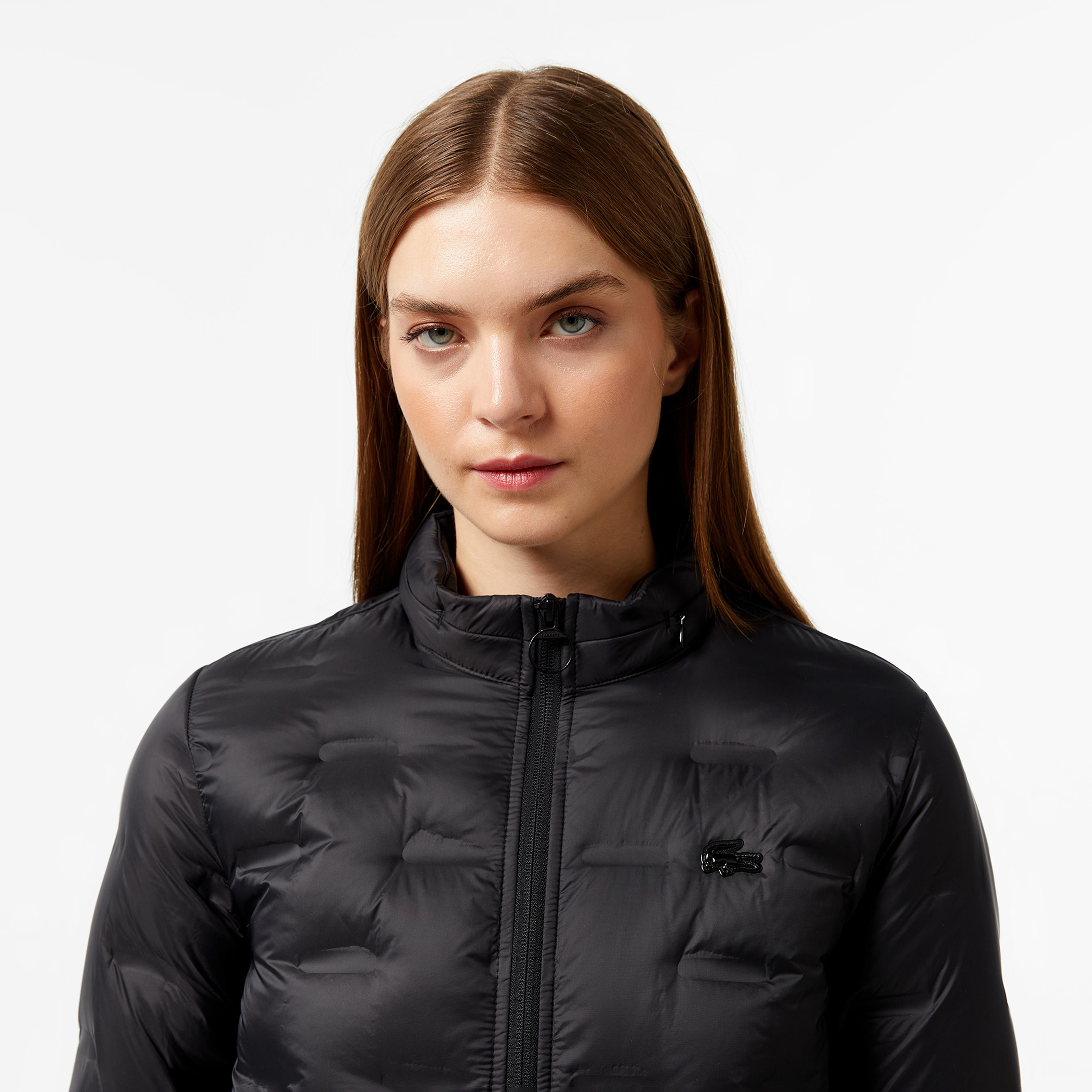 Kadın Regular Fit Kapüşonlu Kapitone Siyah Mont