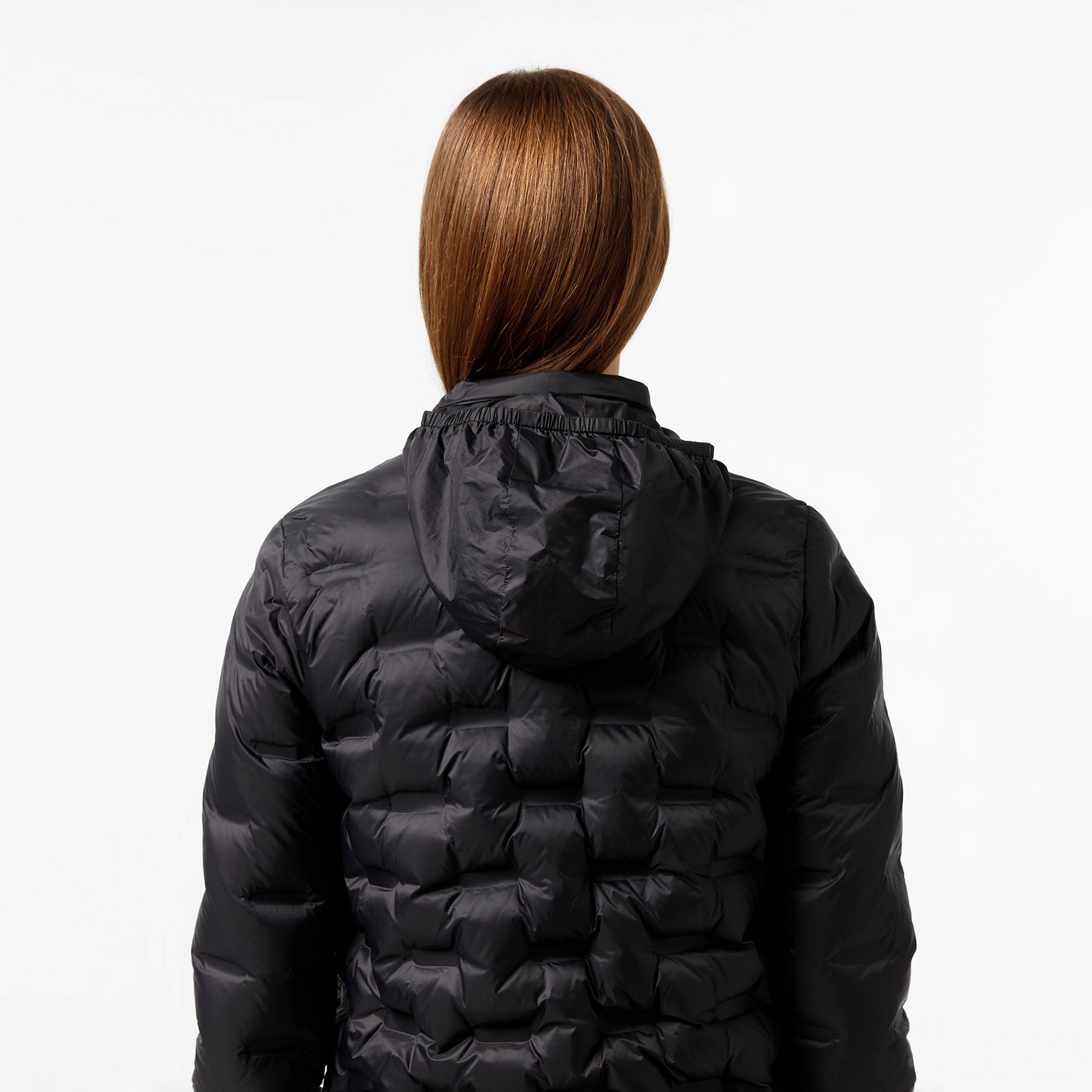 Kadın Regular Fit Kapüşonlu Kapitone Siyah Mont