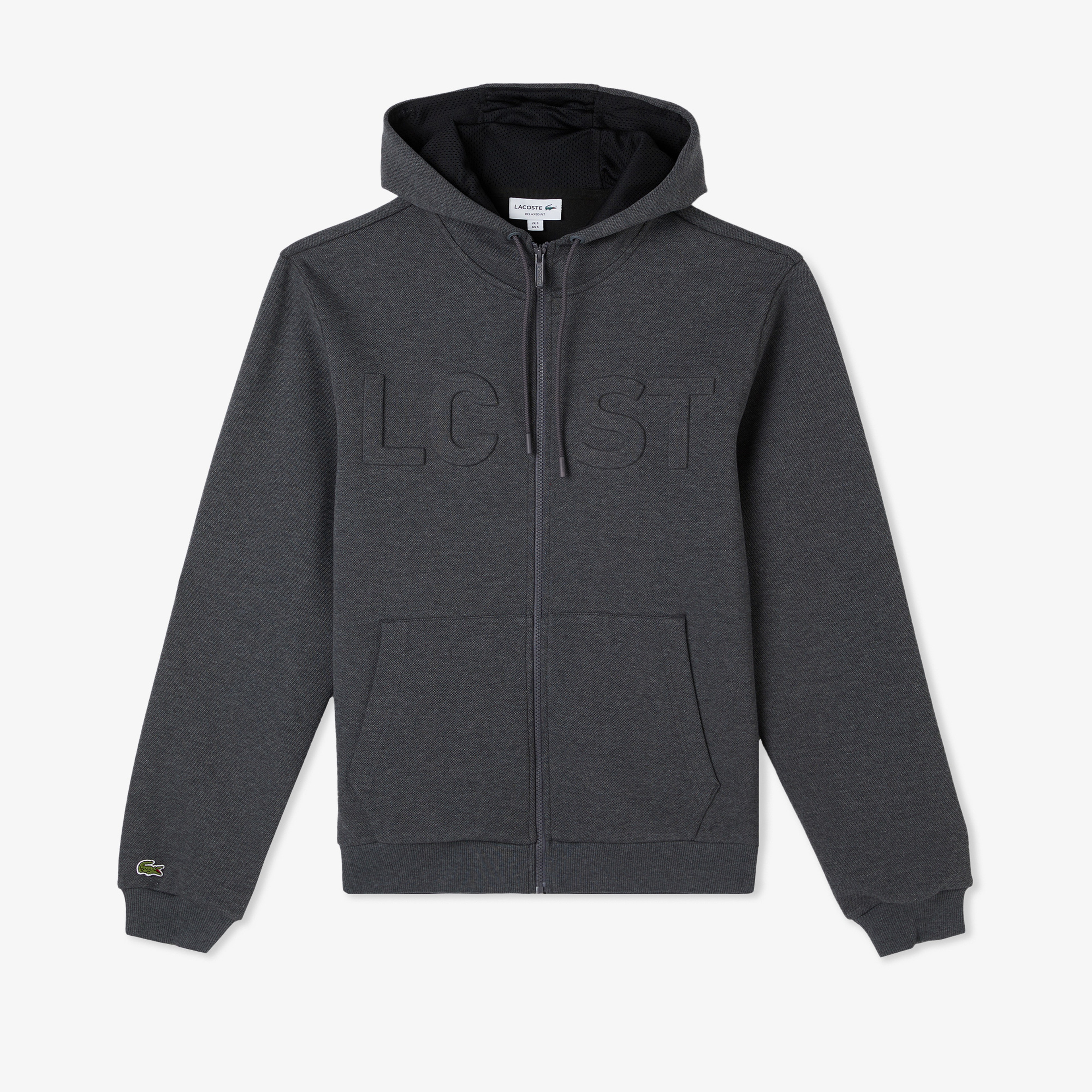 Erkek Relaxed Fit Kapüşonlu Baskılı Gri Sweatshirt