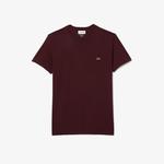 Erkek Regular Fit Bisiklet Yaka Bordo T-Shirt