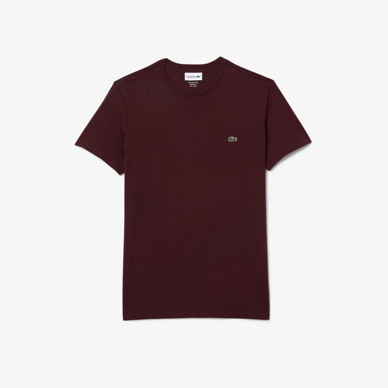 Erkek Regular Fit Bisiklet Yaka Bordo T-Shirt