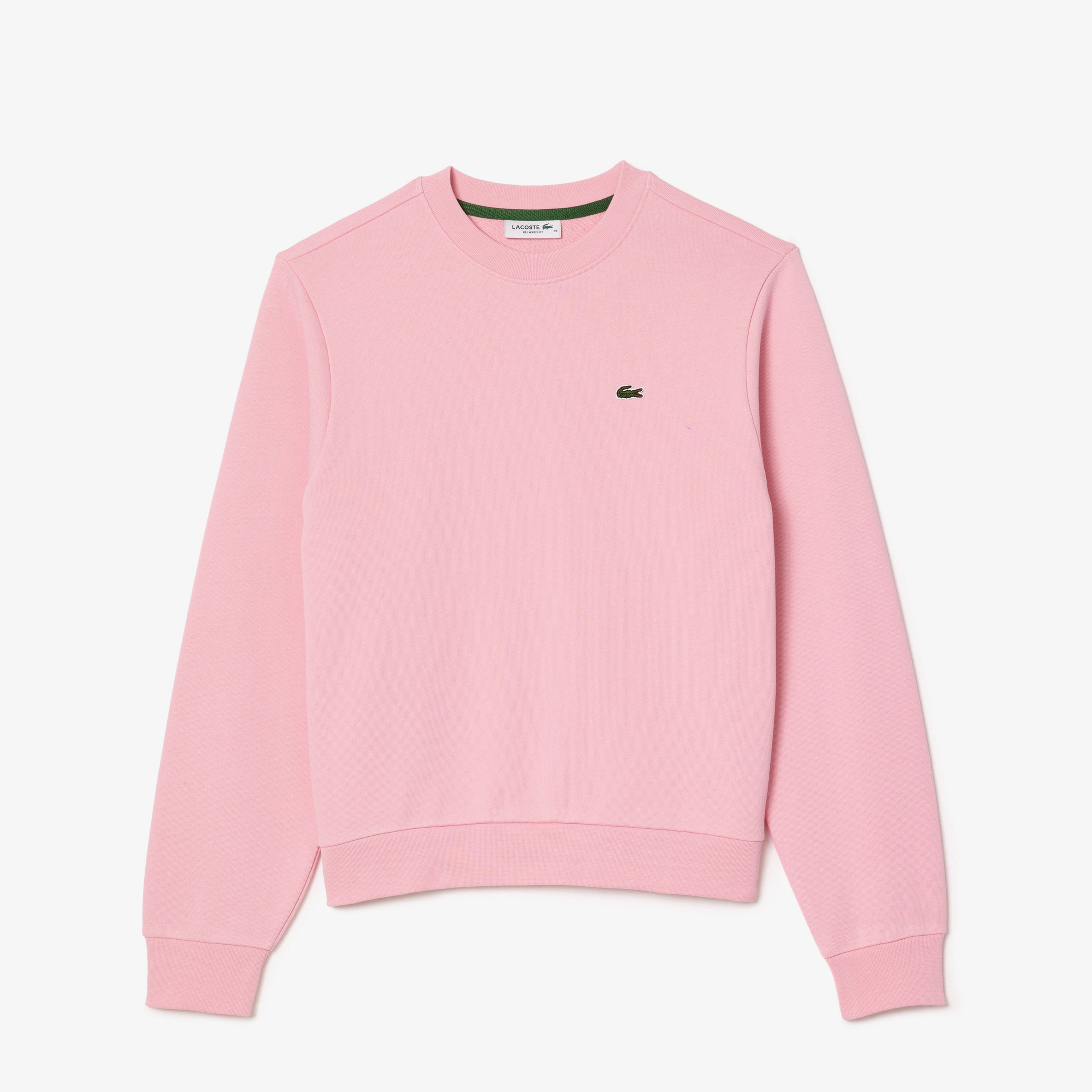 Kadın Regular Fit Bisiklet Yaka Açık Pembe Sweatshirt