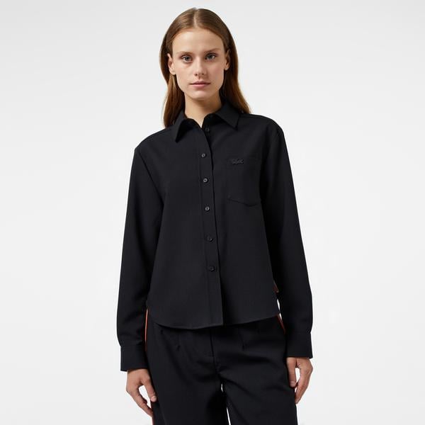 Kadın Oversize Fit Siyah Gömlek