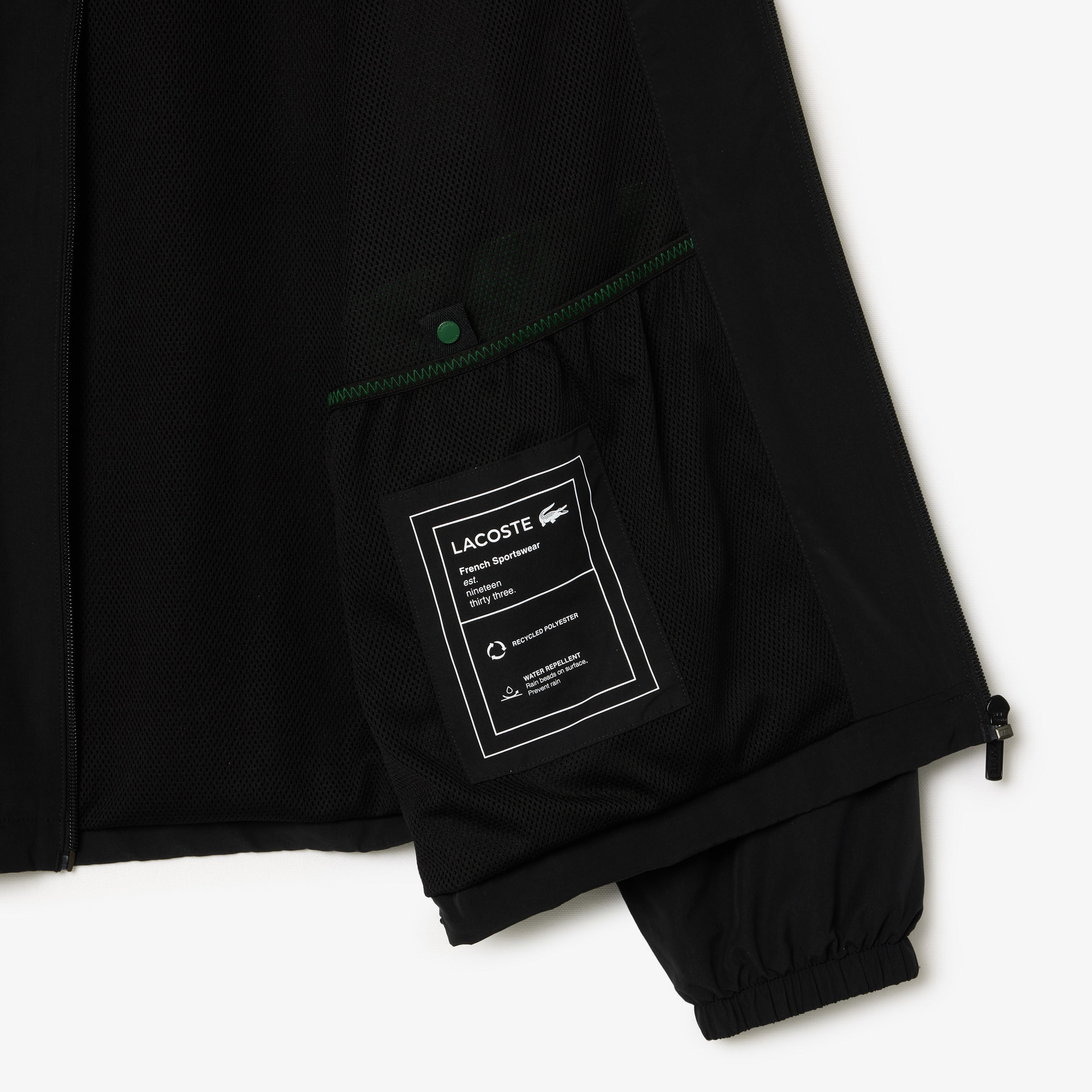 Erkek Regular Fit Kapüşonlu Siyah Yağmurluk