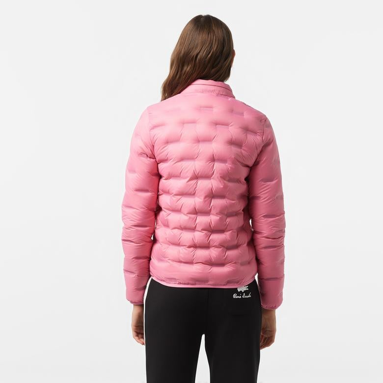 Kadın Regular Fit Kapüşonlu Kapitone Pembe Mont