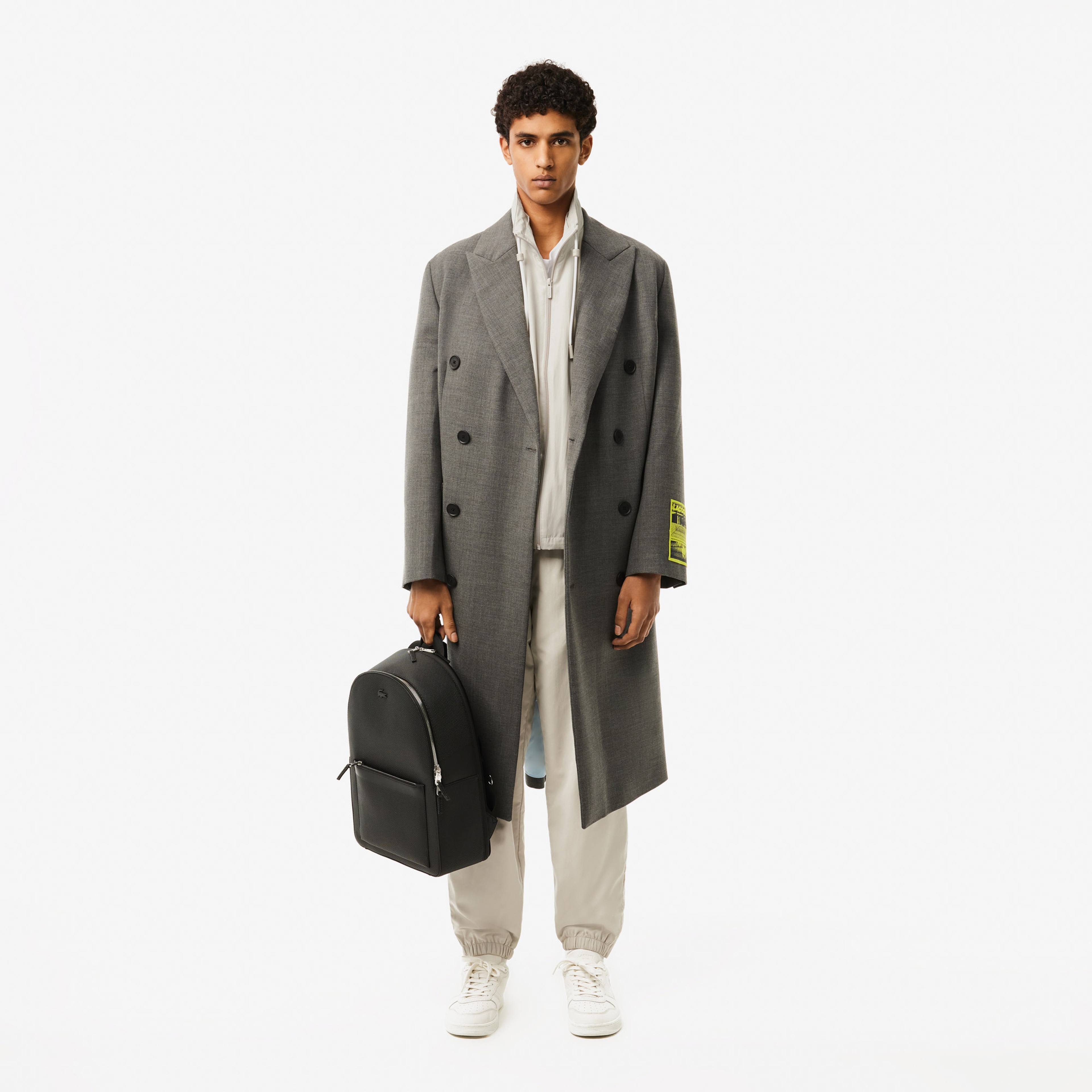 Erkek Regular Fit Kapüşonlu Gri Yağmurluk