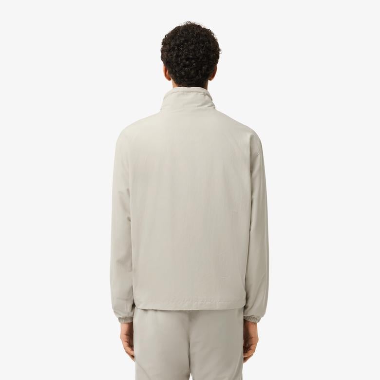 Erkek Regular Fit Kapüşonlu Gri Yağmurluk