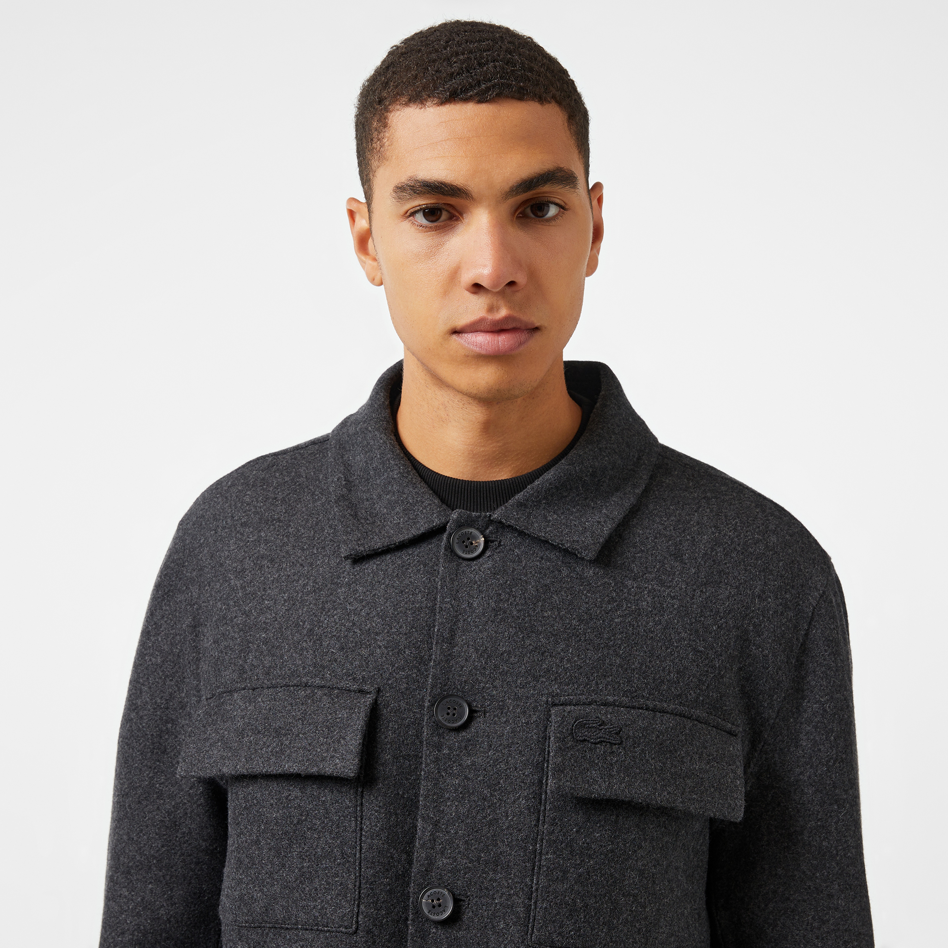 Erkek Koyu Gri Mont